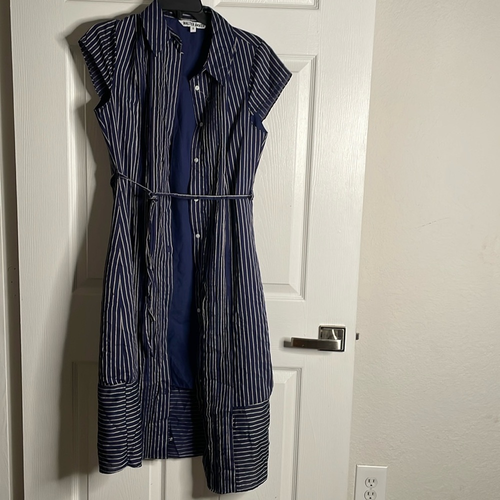 Walter baker striped button down midi dress